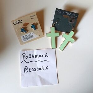 Two sets of Cross Earrings